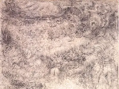 Deluge over a City (Zondvloed over een stad) Leonardo da Vinci
